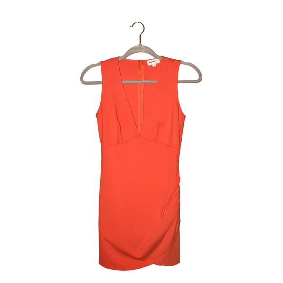 SUPERDOWN $68 Red Ponte Knit Skye‎ Mini Dress Sleeveless V-Neck Small - Picture 3 of 5